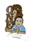 01U word one with lion head and portrait key